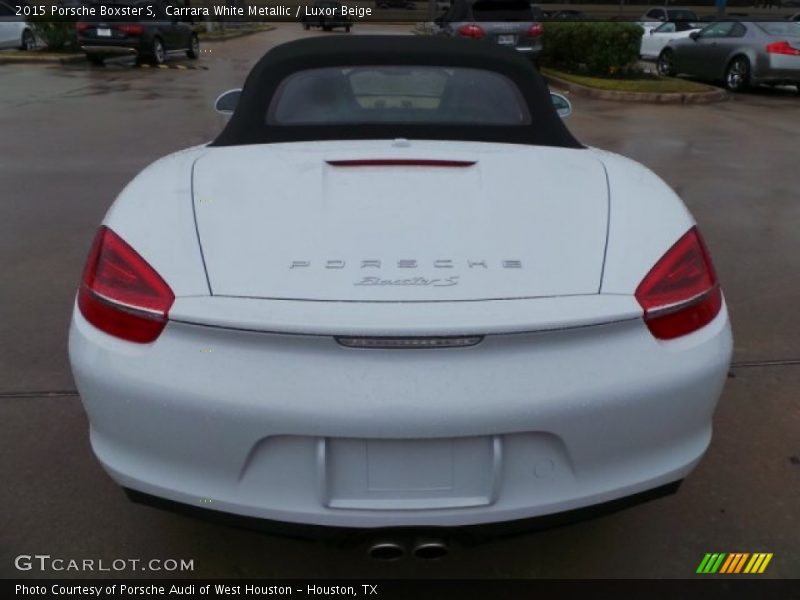 Carrara White Metallic / Luxor Beige 2015 Porsche Boxster S
