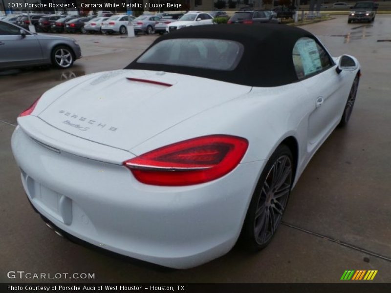 Carrara White Metallic / Luxor Beige 2015 Porsche Boxster S