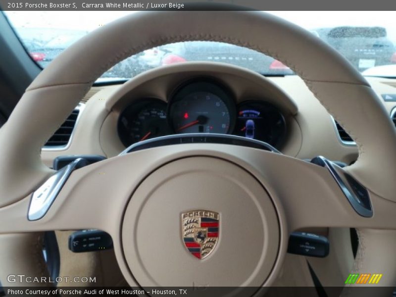 Carrara White Metallic / Luxor Beige 2015 Porsche Boxster S