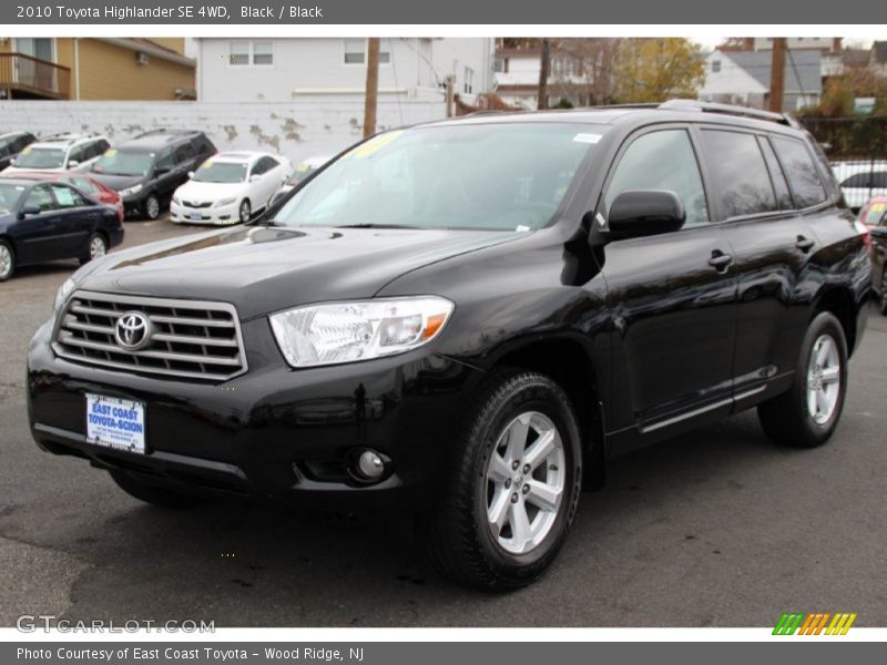Black / Black 2010 Toyota Highlander SE 4WD