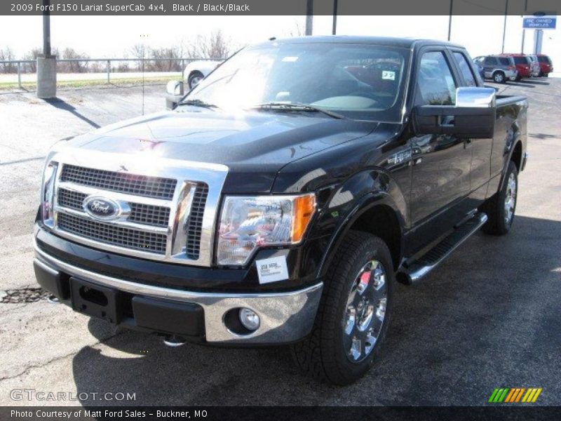 Black / Black/Black 2009 Ford F150 Lariat SuperCab 4x4