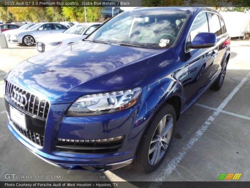 Scuba Blue Metallic / Black 2015 Audi Q7 3.0 Premium Plus quattro