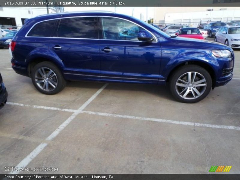 Scuba Blue Metallic / Black 2015 Audi Q7 3.0 Premium Plus quattro