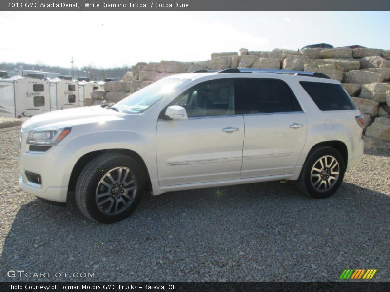 White Diamond Tricoat / Cocoa Dune 2013 GMC Acadia Denali