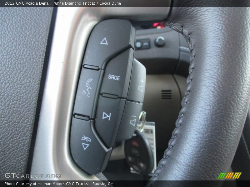 White Diamond Tricoat / Cocoa Dune 2013 GMC Acadia Denali