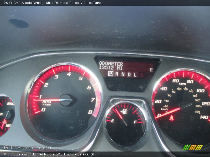 White Diamond Tricoat / Cocoa Dune 2013 GMC Acadia Denali