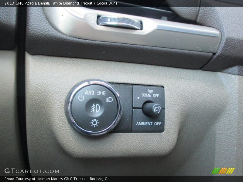 White Diamond Tricoat / Cocoa Dune 2013 GMC Acadia Denali
