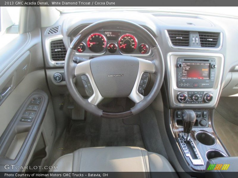 White Diamond Tricoat / Cocoa Dune 2013 GMC Acadia Denali