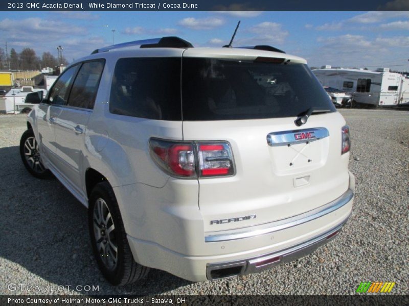 White Diamond Tricoat / Cocoa Dune 2013 GMC Acadia Denali