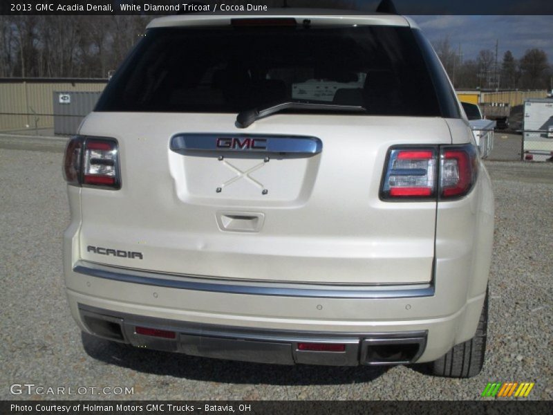 White Diamond Tricoat / Cocoa Dune 2013 GMC Acadia Denali