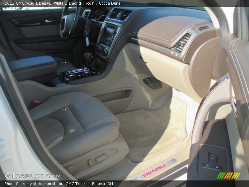 White Diamond Tricoat / Cocoa Dune 2013 GMC Acadia Denali