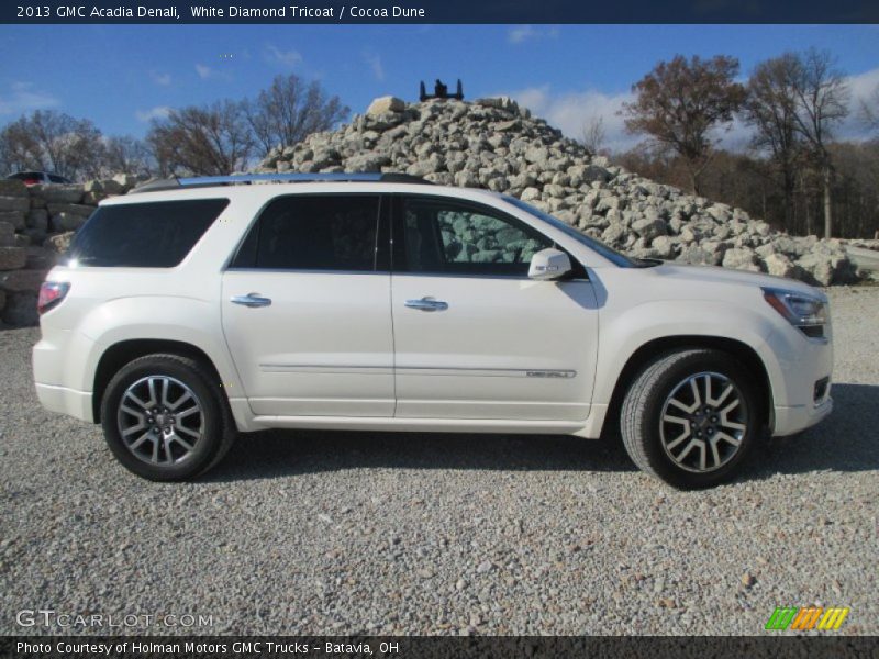 White Diamond Tricoat / Cocoa Dune 2013 GMC Acadia Denali