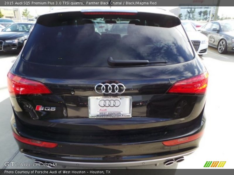 Panther Black Crystal / Black/Magma Red 2015 Audi SQ5 Premium Plus 3.0 TFSI quattro