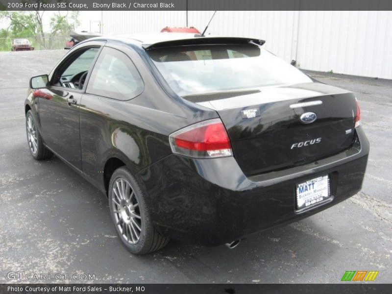 Ebony Black / Charcoal Black 2009 Ford Focus SES Coupe