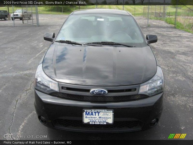 Ebony Black / Charcoal Black 2009 Ford Focus SES Coupe