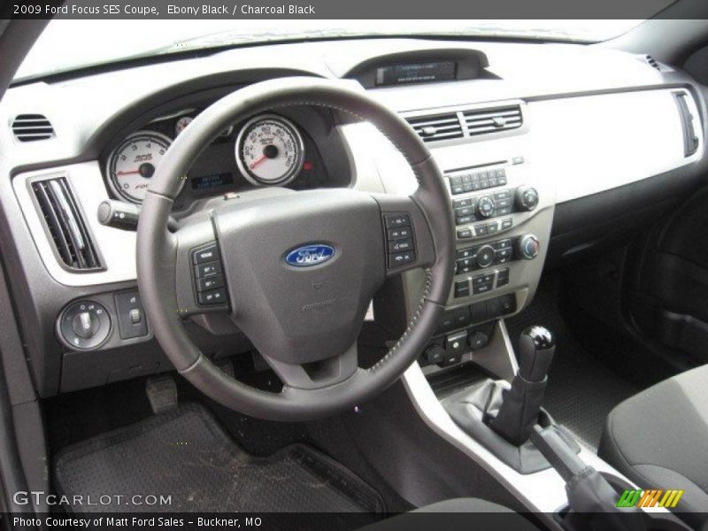 Ebony Black / Charcoal Black 2009 Ford Focus SES Coupe
