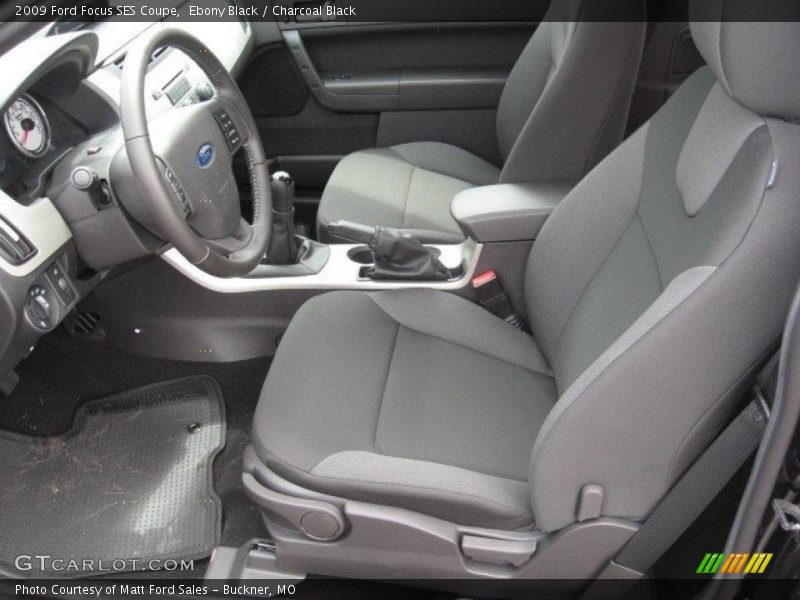 Ebony Black / Charcoal Black 2009 Ford Focus SES Coupe