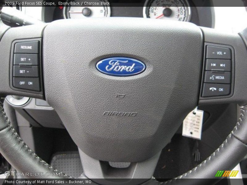 Ebony Black / Charcoal Black 2009 Ford Focus SES Coupe