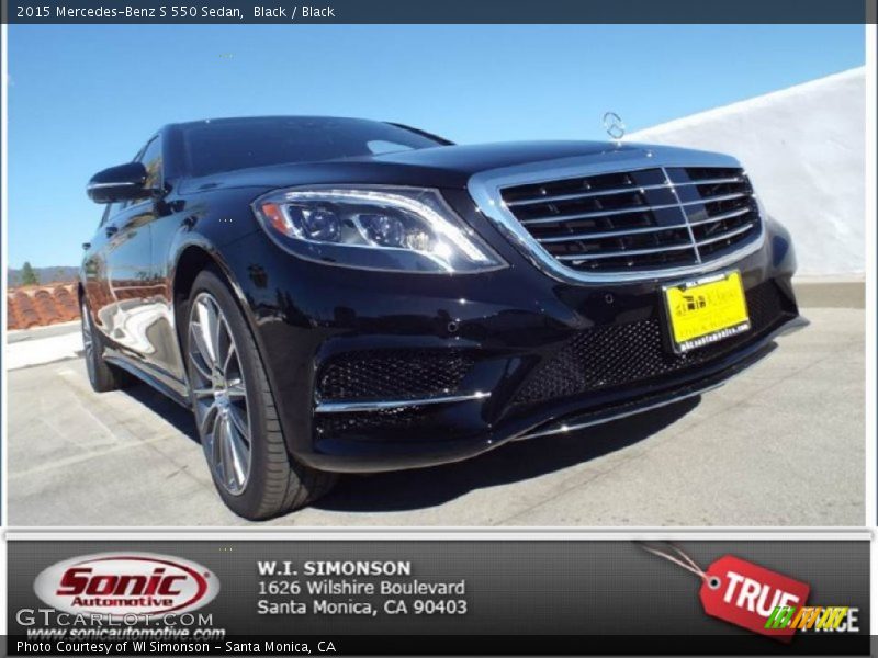 Black / Black 2015 Mercedes-Benz S 550 Sedan