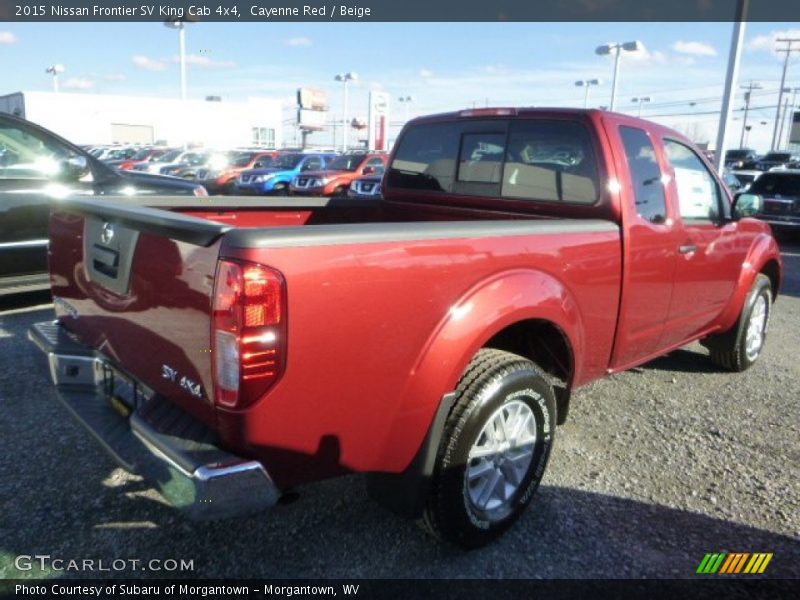 Cayenne Red / Beige 2015 Nissan Frontier SV King Cab 4x4