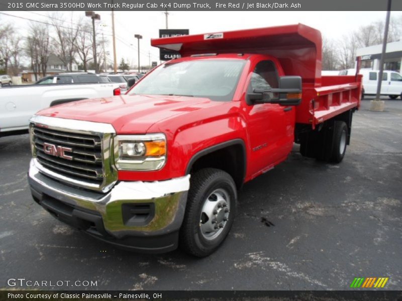 Front 3/4 View of 2015 Sierra 3500HD Work Truck Regular Cab 4x4 Dump Truck
