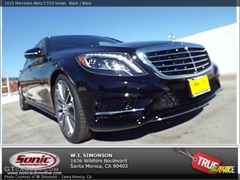 Black / Black 2015 Mercedes-Benz S 550 Sedan