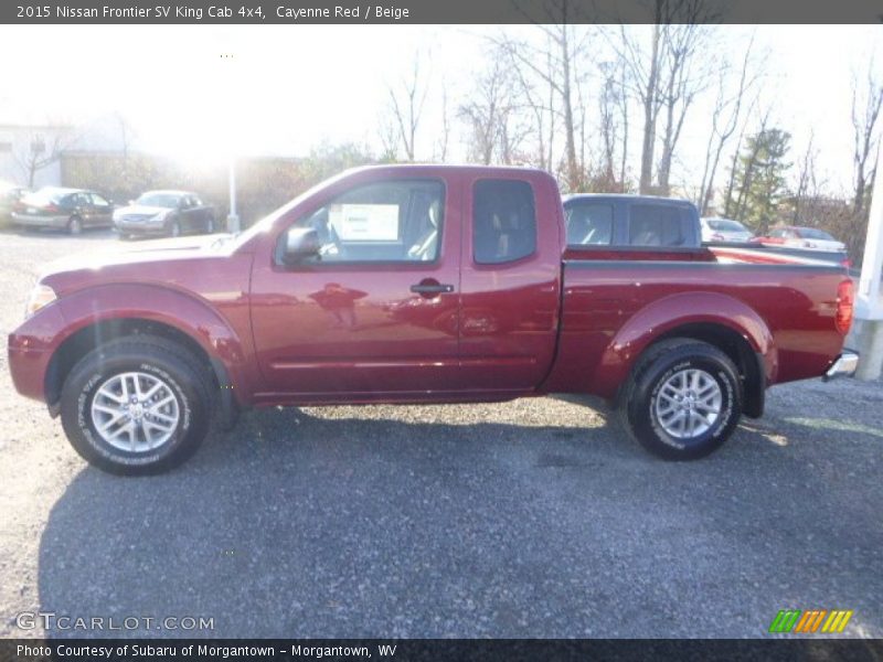 Cayenne Red / Beige 2015 Nissan Frontier SV King Cab 4x4