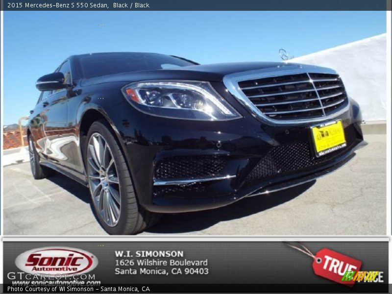 Black / Black 2015 Mercedes-Benz S 550 Sedan
