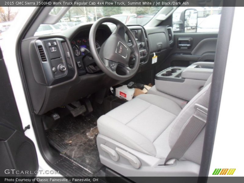 Jet Black/Dark Ash Interior - 2015 Sierra 3500HD Work Truck Regular Cab 4x4 Plow Truck 