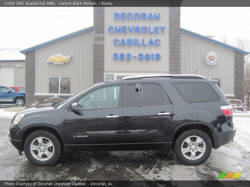Carbon Black Metallic / Ebony 2008 GMC Acadia SLE AWD