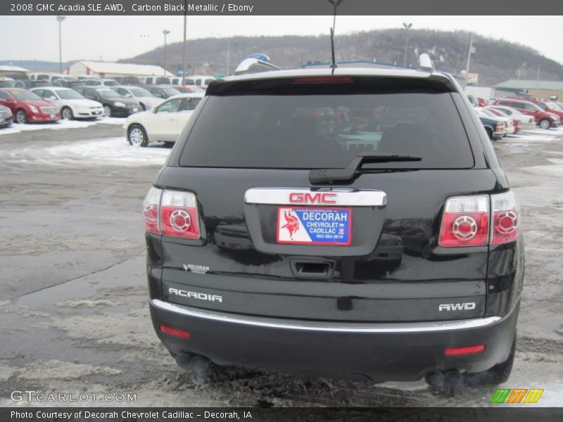 Carbon Black Metallic / Ebony 2008 GMC Acadia SLE AWD