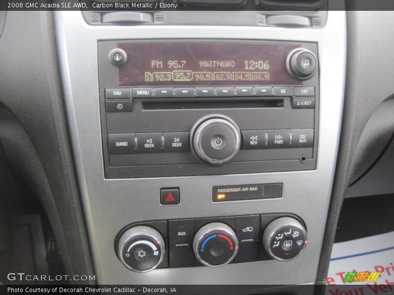 Carbon Black Metallic / Ebony 2008 GMC Acadia SLE AWD