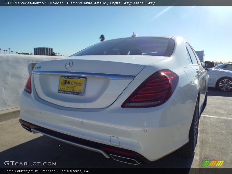 Diamond White Metallic / Crystal Grey/Seashell Grey 2015 Mercedes-Benz S 550 Sedan