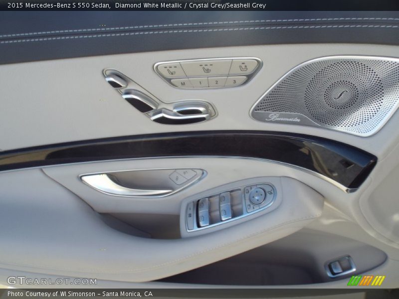 Diamond White Metallic / Crystal Grey/Seashell Grey 2015 Mercedes-Benz S 550 Sedan