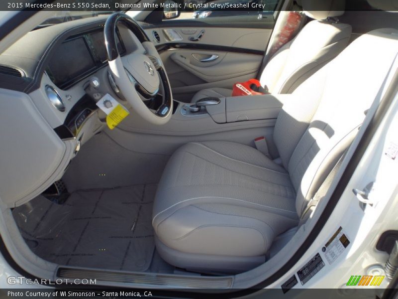 Diamond White Metallic / Crystal Grey/Seashell Grey 2015 Mercedes-Benz S 550 Sedan