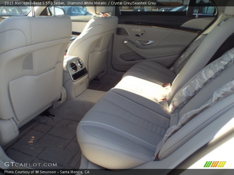 Diamond White Metallic / Crystal Grey/Seashell Grey 2015 Mercedes-Benz S 550 Sedan