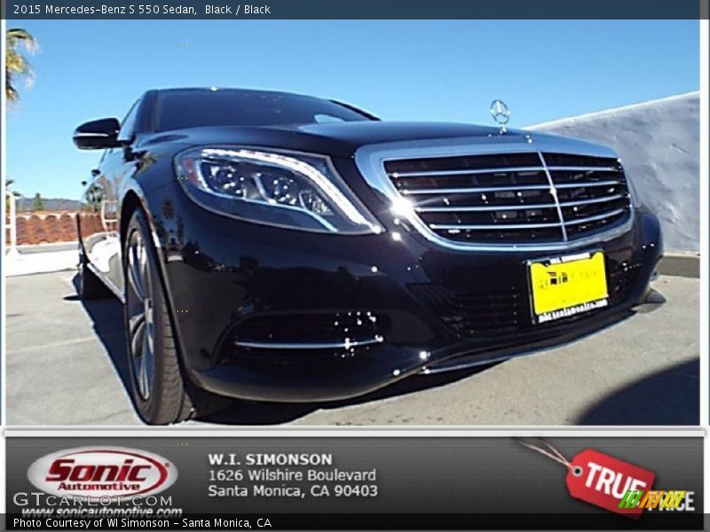 Black / Black 2015 Mercedes-Benz S 550 Sedan