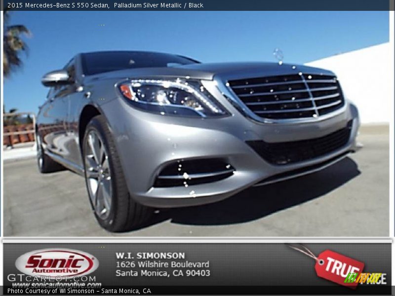 Palladium Silver Metallic / Black 2015 Mercedes-Benz S 550 Sedan