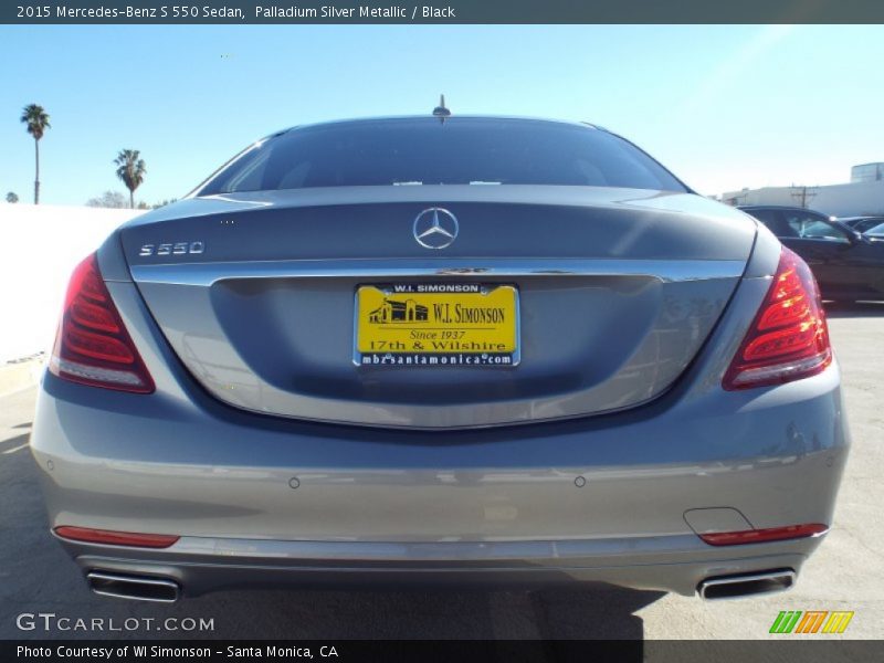 Palladium Silver Metallic / Black 2015 Mercedes-Benz S 550 Sedan