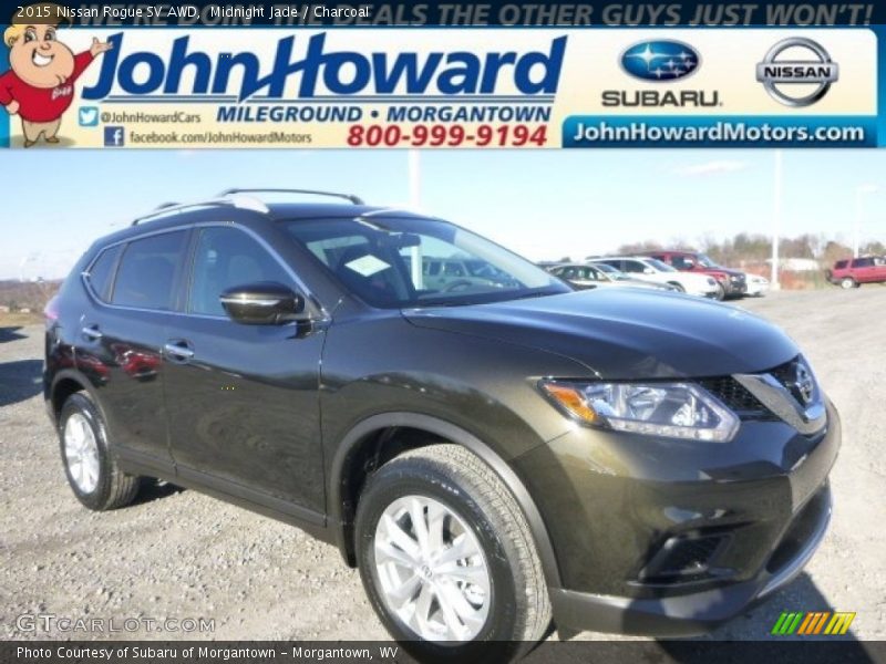 Midnight Jade / Charcoal 2015 Nissan Rogue SV AWD