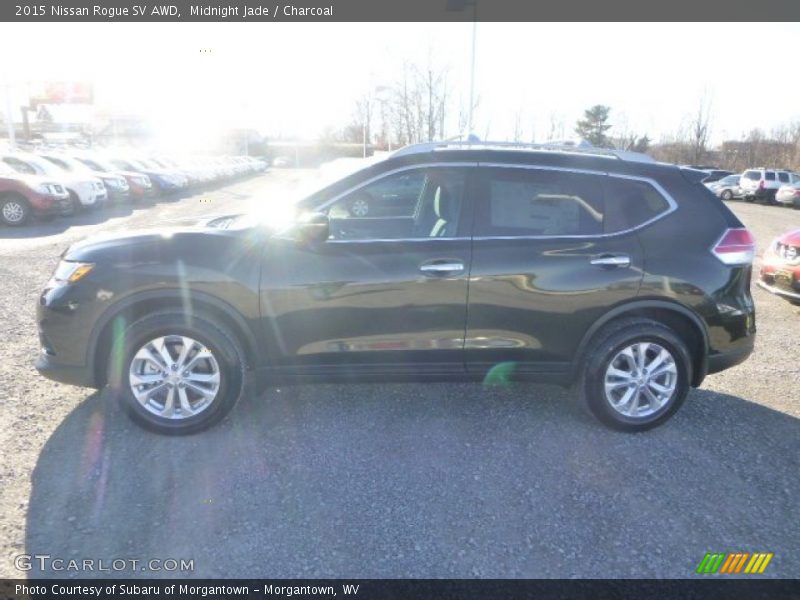 Midnight Jade / Charcoal 2015 Nissan Rogue SV AWD