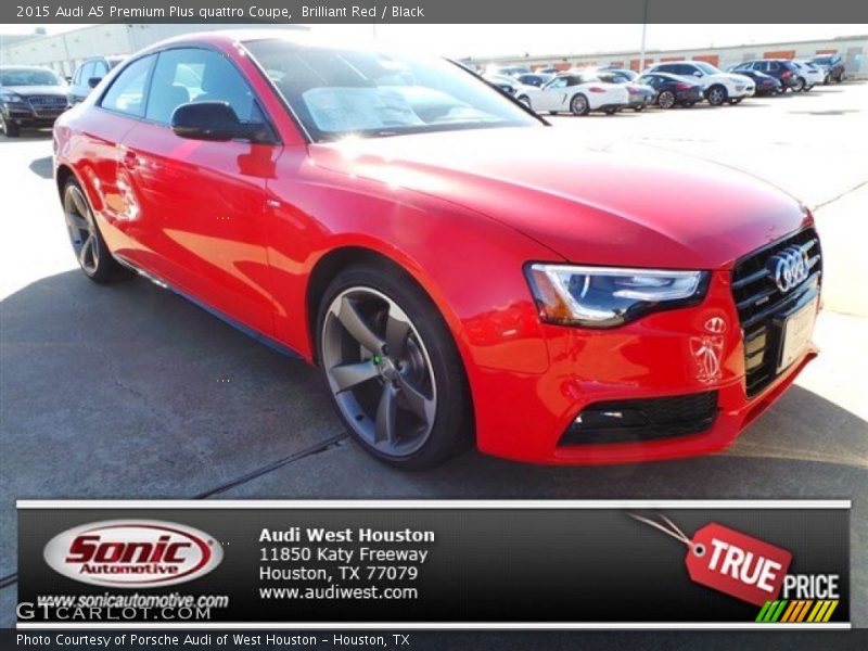 Brilliant Red / Black 2015 Audi A5 Premium Plus quattro Coupe