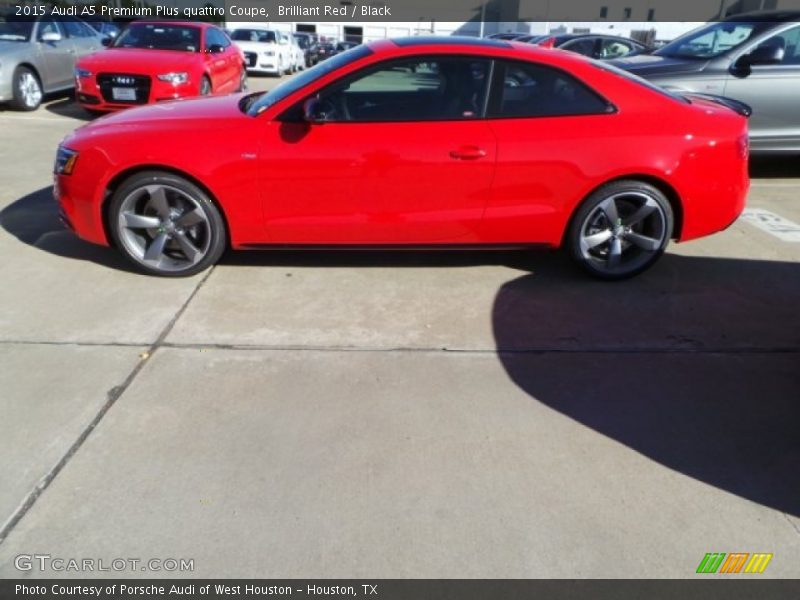 Brilliant Red / Black 2015 Audi A5 Premium Plus quattro Coupe