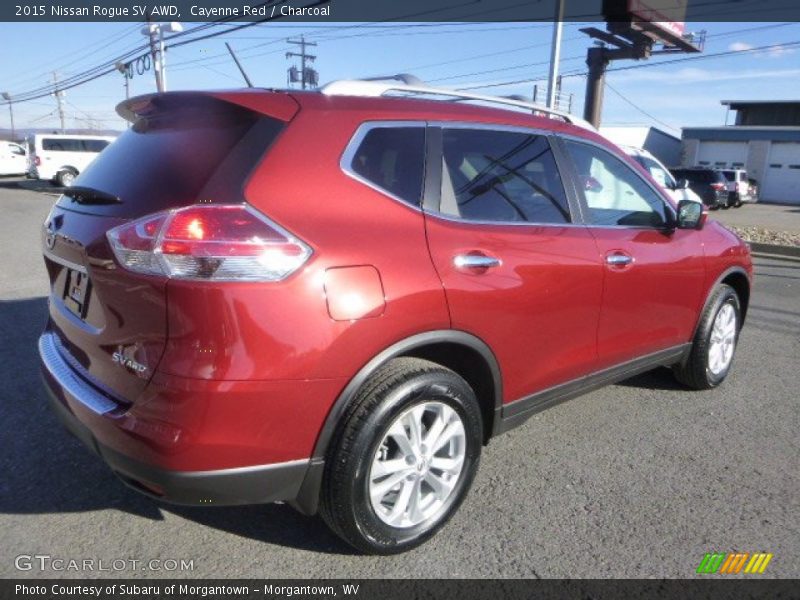 Cayenne Red / Charcoal 2015 Nissan Rogue SV AWD