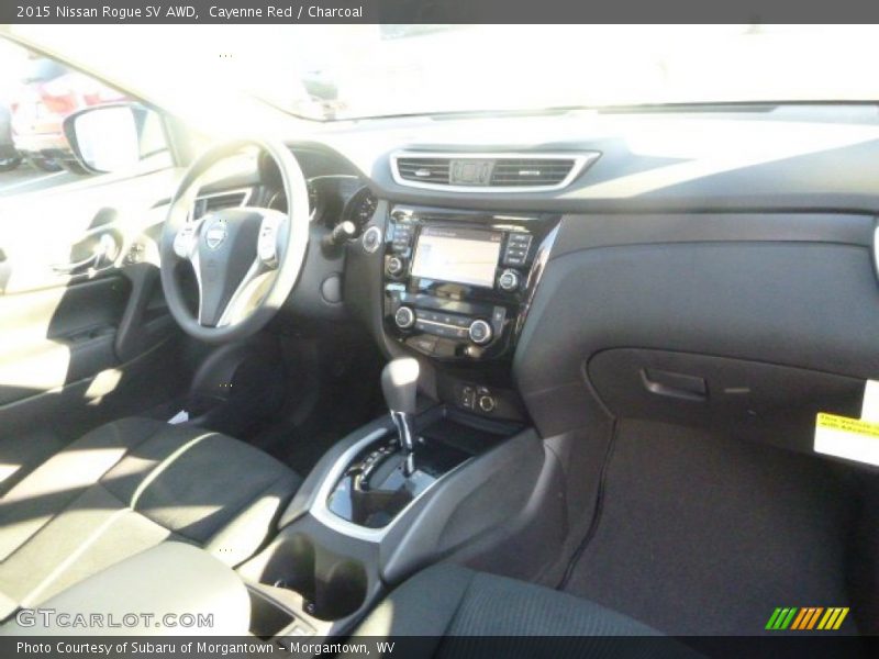 Cayenne Red / Charcoal 2015 Nissan Rogue SV AWD