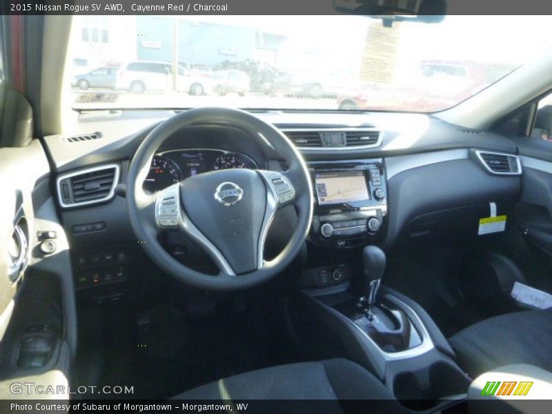 Cayenne Red / Charcoal 2015 Nissan Rogue SV AWD