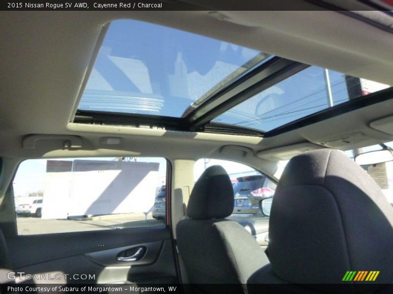 Cayenne Red / Charcoal 2015 Nissan Rogue SV AWD