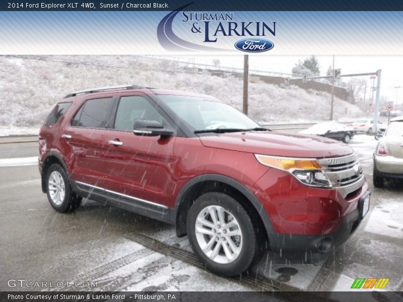 Sunset / Charcoal Black 2014 Ford Explorer XLT 4WD