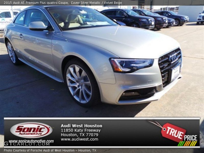 Cuvee Silver Metallic / Velvet Beige 2015 Audi A5 Premium Plus quattro Coupe