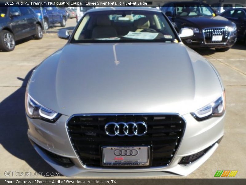 Cuvee Silver Metallic / Velvet Beige 2015 Audi A5 Premium Plus quattro Coupe